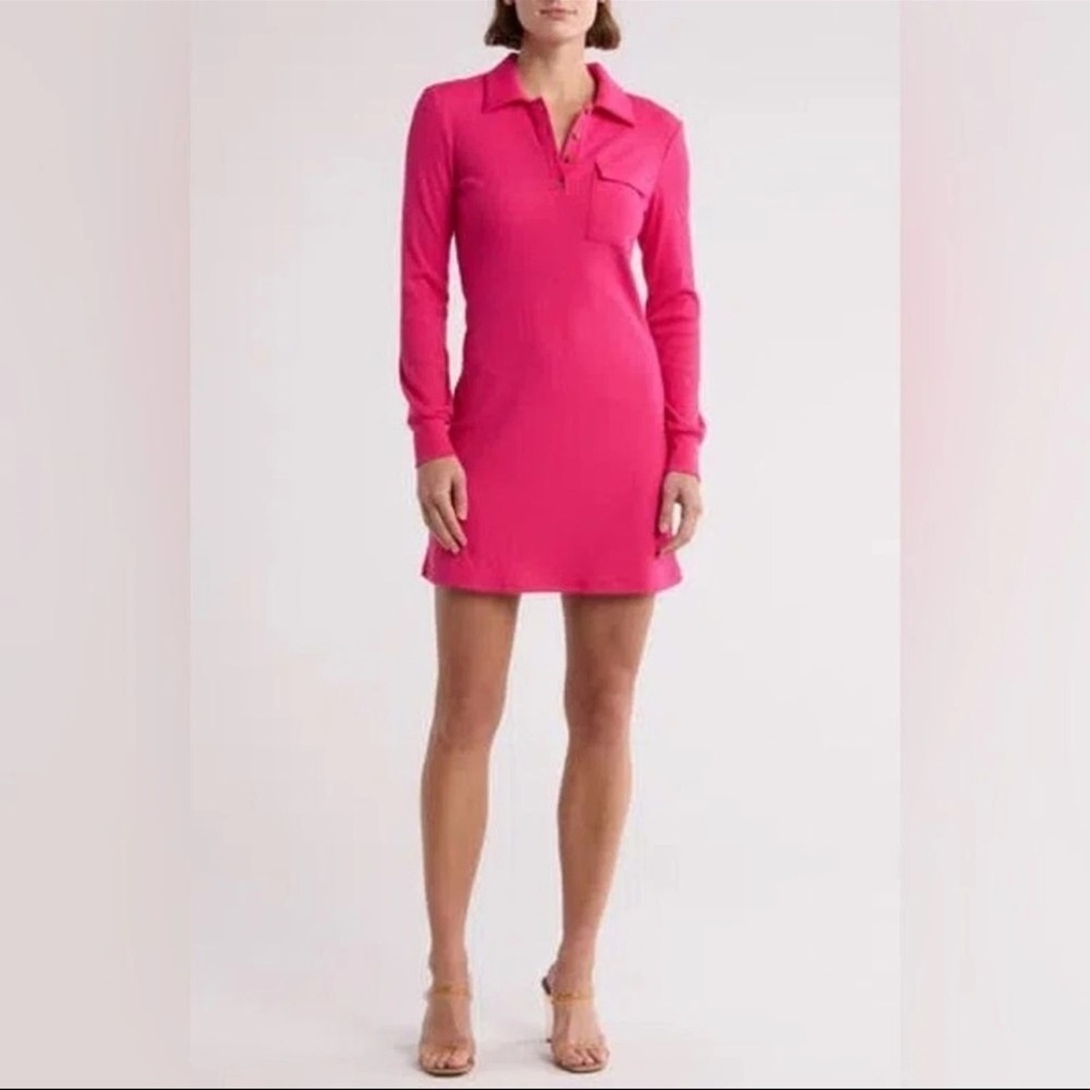 Area Stars Juliette Knit Preppy Polo Ribbed Dress NWT 150.00 Choose Color